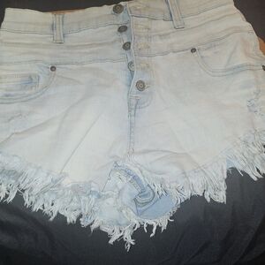 Stylish Light Blue Denim Women Shorts